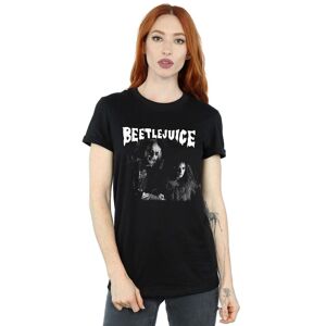 Beetlejuice Women's Monochrome Pair Cotton Boyfriend T-Shirt in Black Size: 4XL Black 4XL Beetlejuice Women's Monochrome Pair Cotton Boyfriend T-Shirt in Black Size: 4XL Black 4XL