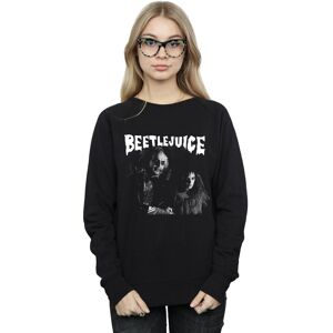 Beetlejuice Women's Monochrome Pair Sweatshirt in Black Size: Large Black L Beetlejuice Women's Monochrome Pair Sweatshirt in Black Size: Large Black L