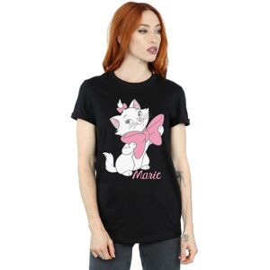 Disney Women's Aristocats Marie Bow Cotton Boyfriend T-Shirt in Black Size: Medium Black M Disney Women's Aristocats Marie Bow Cotton Boyfriend T-Shirt in Black Size: Medium Black M
