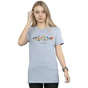 Disney Women's Mickey Mouse & Friends Cotton Boyfriend T-Shirt in Grey Size: Large Grey L Disney Women's Mickey Mouse & Friends Cotton Boyfriend T-Shirt in Grey Size: Large Grey L