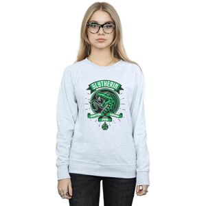 Harry Potter Women's Slytherin Toon Crest Sweatshirt in Grey Size: Medium Grey M Harry Potter Women's Slytherin Toon Crest Sweatshirt in Grey Size: Medium Grey M