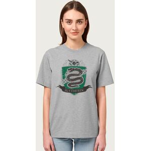 Harry Potter Women's Slytherin Quidditch Distressed Shield Relaxed Fit T-Shirt in Mid Grey Size: Medium Mid Grey M Harry Potter Women's Slytherin Quidditch Distressed Shield Relaxed Fit T-Shirt in Mid Grey Size: Medium Mid Grey M