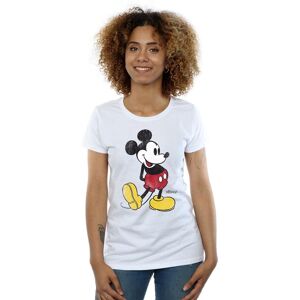 Disney Women's Mickey Mouse Classic Kick Cotton T-Shirt in White Size: XL White XL Disney Women's Mickey Mouse Classic Kick Cotton T-Shirt in White Size: XL White XL