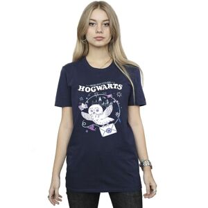 Harry Potter Women's Owl Letter From Hogwarts Cotton Boyfriend T-Shirt in Navy Size: 3XL Navy 3XL Harry Potter Women's Owl Letter From Hogwarts Cotton Boyfriend T-Shirt in Navy Size: 3XL Navy 3XL