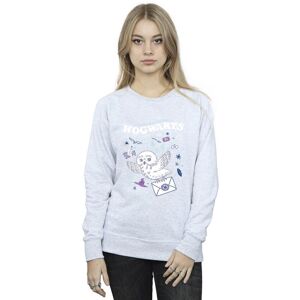 Harry Potter Women's Owl Letter From Hogwarts Sweatshirt in Grey Size: Small Grey S Harry Potter Women's Owl Letter From Hogwarts Sweatshirt in Grey Size: Small Grey S