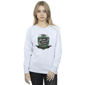 Harry Potter Women's Slytherin Chest Badge Sweatshirt in Grey Size: Medium Grey M Harry Potter Women's Slytherin Chest Badge Sweatshirt in Grey Size: Medium Grey M
