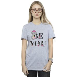 Disney Women's Dumbo Be You Cotton Boyfriend T-Shirt in Grey Size: Large Grey L Disney Women's Dumbo Be You Cotton Boyfriend T-Shirt in Grey Size: Large Grey L