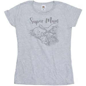 Disney Women's The Aristocats Marie Super Mum Cotton T-Shirt in Grey Size: Large Grey L Disney Women's The Aristocats Marie Super Mum Cotton T-Shirt in Grey Size: Large Grey L