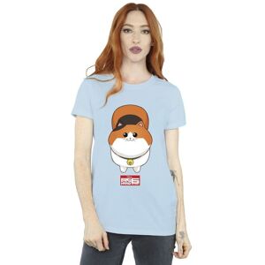Disney Women's Big Hero 6 Baymax Kitten Face Cotton Boyfriend T-Shirt in Baby Blue Size: Small Baby Blue S Disney Women's Big Hero 6 Baymax Kitten Face Cotton Boyfriend T-Shirt in Baby Blue Size: Small Baby Blue S