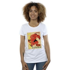 Disney Women's Big Hero 6 Baymax Baymax Newspaper Cotton T-Shirt in White Size: Large White L Disney Women's Big Hero 6 Baymax Baymax Newspaper Cotton T-Shirt in White Size: Large White L