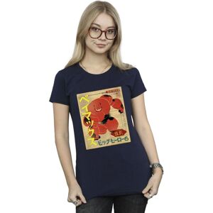 Disney Women's Big Hero 6 Baymax Baymax Newspaper Cotton T-Shirt in Navy Size: Small Navy S Disney Women's Big Hero 6 Baymax Baymax Newspaper Cotton T-Shirt in Navy Size: Small Navy S