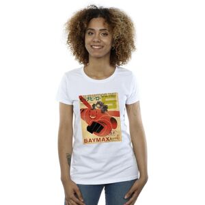 Disney Women's Big Hero 6 Baymax Flying Baymax Newspaper Cotton T-Shirt in White Size: 2XL White 2XL Disney Women's Big Hero 6 Baymax Flying Baymax Newspaper Cotton T-Shirt in White Size: 2XL White 2XL