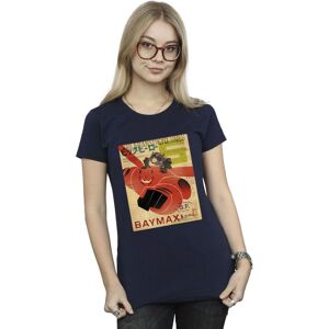 Disney Women's Big Hero 6 Baymax Flying Baymax Newspaper Cotton T-Shirt in Navy Size: XL Navy XL Disney Women's Big Hero 6 Baymax Flying Baymax Newspaper Cotton T-Shirt in Navy Size: XL Navy XL