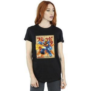 Disney Women's Big Hero 6 Baymax Fred Newspaper Cotton Boyfriend T-Shirt in Black Size: Medium Black M Disney Women's Big Hero 6 Baymax Fred Newspaper Cotton Boyfriend T-Shirt in Black Size: Medium Black M