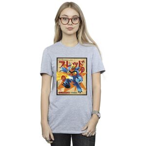 Disney Women's Big Hero 6 Baymax Fred Newspaper Cotton Boyfriend T-Shirt in Grey Size: Small Grey S Disney Women's Big Hero 6 Baymax Fred Newspaper Cotton Boyfriend T-Shirt in Grey Size: Small Grey S