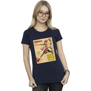 Disney Women's Big Hero 6 Baymax Honey Lemon Newspaper Cotton T-Shirt in Navy Size: Large Navy L Disney Women's Big Hero 6 Baymax Honey Lemon Newspaper Cotton T-Shirt in Navy Size: Large Navy L