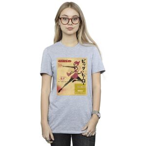 Disney Women's Big Hero 6 Baymax Honey Lemon Newspaper Cotton Boyfriend T-Shirt in Grey Size: 3XL Grey 3XL Disney Women's Big Hero 6 Baymax Honey Lemon Newspaper Cotton Boyfriend T-Shirt in Grey Size: 3XL Grey 3XL