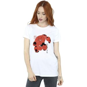 Disney Women's Big Hero 6 Baymax Suite Pose Cotton Boyfriend T-Shirt in White Size: Small White S Disney Women's Big Hero 6 Baymax Suite Pose Cotton Boyfriend T-Shirt in White Size: Small White S