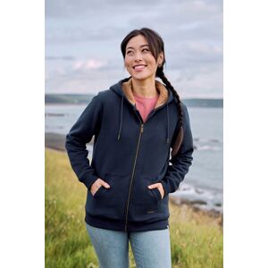 Animal Women's 'Zuri' Full Zip Lightweight Fleece Lined Cotton Relaxed Fit Hoodie in Navy Size: 6 Navy 6 Animal Women's 'Zuri' Full Zip Lightweight Fleece Lined Cotton Relaxed Fit Hoodie in Navy Size: 6 Navy 6