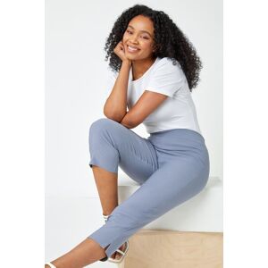 Roman Women's Petite Cropped Stretch Trouser in Light Grey Size: 16 Light Grey 16 Roman Women's Petite Cropped Stretch Trouser in Light Grey Size: 16 Light Grey 16