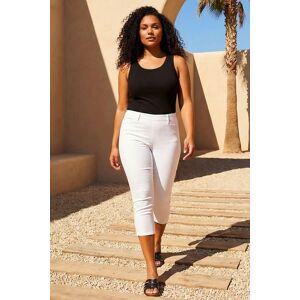 Roman Women's Curve Elastic Waist Cropped Denim Jeggings in White Size: 20 White 20 Roman Women's Curve Elastic Waist Cropped Denim Jeggings in White Size: 20 White 20