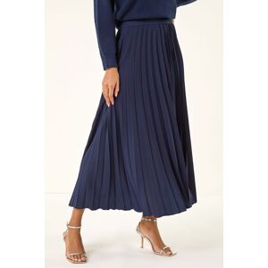 Roman Women's Pleated Elastic Waist Maxi Skirt in Navy Size: 20 Navy 20 Roman Women's Pleated Elastic Waist Maxi Skirt in Navy Size: 20 Navy 20