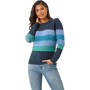 Roman Blue Shimmer Stripe Jumper - Size 20 - Long Sleeve - Crew Neck - Regular Fit Roman Blue Shimmer Stripe Jumper - Size 20 - Long Sleeve - Crew Neck - Regular Fit