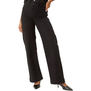Roman Women's Cotton Blend Wide Leg Stretch Jeans in Black Size: 20 Black 20 Roman Women's Cotton Blend Wide Leg Stretch Jeans in Black Size: 20 Black 20