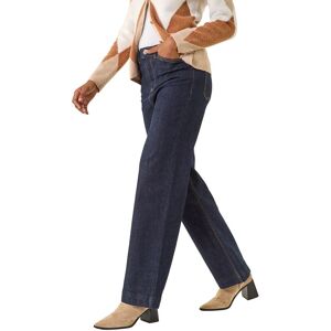 Roman Women's Cotton Blend Wide Leg Stretch Jeans in Indigo Size: 16 Indigo 16 Roman Women's Cotton Blend Wide Leg Stretch Jeans in Indigo Size: 16 Indigo 16