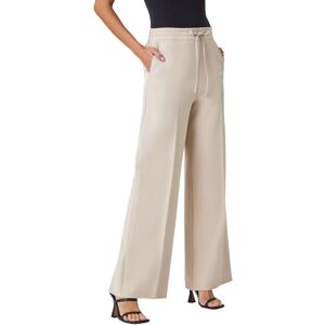 Roman Women's Wide Leg Elastic Waist Tie Front Trouser in Stone Size: 18 Stone 18 Roman Women's Wide Leg Elastic Waist Tie Front Trouser in Stone Size: 18 Stone 18