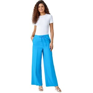 Roman Women's Wide Leg Elastic Waist Tie Front Trouser in Turquoise Size: 18 Turquoise 18 Roman Women's Wide Leg Elastic Waist Tie Front Trouser in Turquoise Size: 18 Turquoise 18