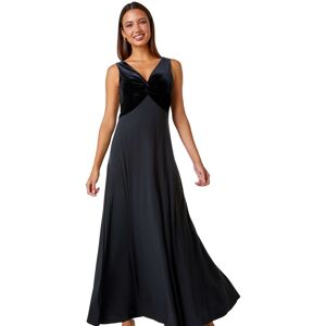Roman Women's Velvet Twist Front Maxi Stretch Dress in Black Size: 18 Black 18 Roman Women's Velvet Twist Front Maxi Stretch Dress in Black Size: 18 Black 18