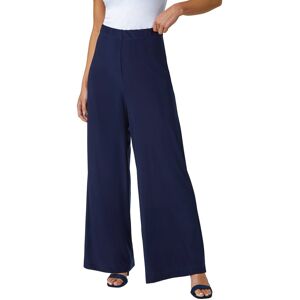 Roman Women's Petite Wide Leg Stretch Trouser in Navy Size: 10 Navy 10 Roman Women's Petite Wide Leg Stretch Trouser in Navy Size: 10 Navy 10