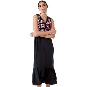 Roman Women's Sleeveless Crochet Fit & Flare Midi Dress in Coral Size: 10 Coral 10 Roman Women's Sleeveless Crochet Fit & Flare Midi Dress in Coral Size: 10 Coral 10