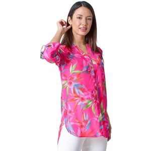 Roman Women's Floral Print Longline Blouse in Cerise Size: 16 Cerise 16 Roman Women's Floral Print Longline Blouse in Cerise Size: 16 Cerise 16