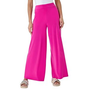 Roman Women's Wide Leg Stretch Trousers in Pink Size: 16 Pink 16 Roman Women's Wide Leg Stretch Trousers in Pink Size: 16 Pink 16