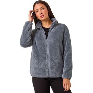 Roman Women's Soft Sherpa Fleece Jacket in Dark Grey Size: Large Dark Grey L Roman Women's Soft Sherpa Fleece Jacket in Dark Grey Size: Large Dark Grey L