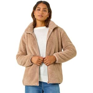 Roman Women's Soft Sherpa Fleece Jacket in Taupe Size: Medium Taupe M Roman Women's Soft Sherpa Fleece Jacket in Taupe Size: Medium Taupe M
