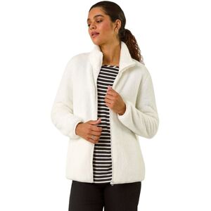 Roman Women's Soft Sherpa Fleece Jacket in White Size: Large White L Roman Women's Soft Sherpa Fleece Jacket in White Size: Large White L