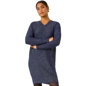 Roman Women's Sequin Detail Stretch Jumper Dress in Navy Size: 18 Navy 18 Roman Women's Sequin Detail Stretch Jumper Dress in Navy Size: 18 Navy 18