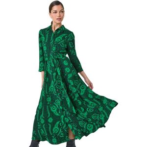 Roman Women's Floral Leaf Print Midi Shirt Dress in Green Size: 16 Green 16 Roman Women's Floral Leaf Print Midi Shirt Dress in Green Size: 16 Green 16