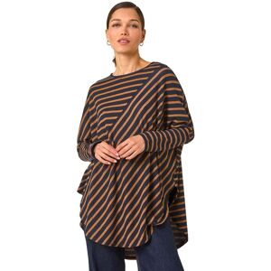 Roman Women's Contrast Stripe Stretch Jersey Top in Tan Size: 10 Tan 10 Roman Women's Contrast Stripe Stretch Jersey Top in Tan Size: 10 Tan 10