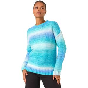 Roman Women's Spacedye Stripe Crew Neck Jumper in Blue Size: 20 Blue 20 Roman Women's Spacedye Stripe Crew Neck Jumper in Blue Size: 20 Blue 20