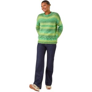 Roman Originals UK Green Crew Neck Jumper - Long Sleeve, Acrylic & Polyamide Roman Originals UK Green Crew Neck Jumper - Long Sleeve, Acrylic & Polyamide