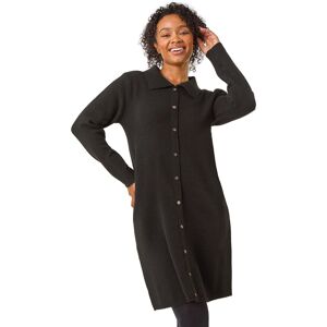 Roman Women's Petite Collared Knit Shift Dress in Black Size: 10 Black 10 Roman Women's Petite Collared Knit Shift Dress in Black Size: 10 Black 10