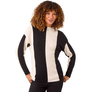 Roman Women's Colour Block Soft Knit Jumper in Black Size: 14 Black 14 Roman Women's Colour Block Soft Knit Jumper in Black Size: 14 Black 14