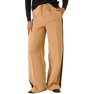 Roman Women's Side Stripe Wide Leg Trouser in Tan Size: 18 Tan 18 Roman Women's Side Stripe Wide Leg Trouser in Tan Size: 18 Tan 18