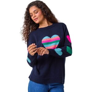 Roman Women's Multi Heart Detail Longline Jumper in Midnight Size: 18 Midnight 18 Roman Women's Multi Heart Detail Longline Jumper in Midnight Size: 18 Midnight 18