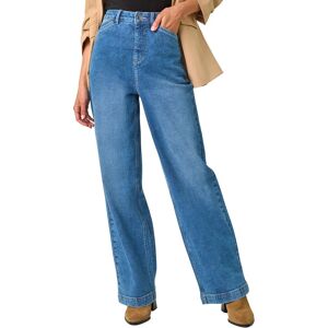 Roman Women's Cotton Blend Wide Leg Stretch Jeans in Light Blue Size: 12 Light Blue 12 Roman Women's Cotton Blend Wide Leg Stretch Jeans in Light Blue Size: 12 Light Blue 12