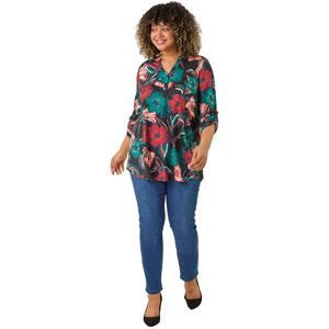 Roman Women's Curve Stretch Jersey Floral Top in Burgundy Size: 20 Burgundy 20 Roman Women's Curve Stretch Jersey Floral Top in Burgundy Size: 20 Burgundy 20